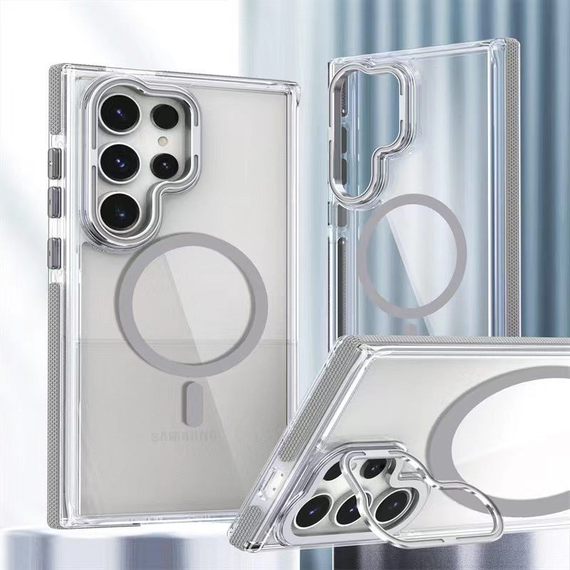 Two-color Xuncai For S25 ULTRA Phone Case Colorful Hardware Magnetic Suction