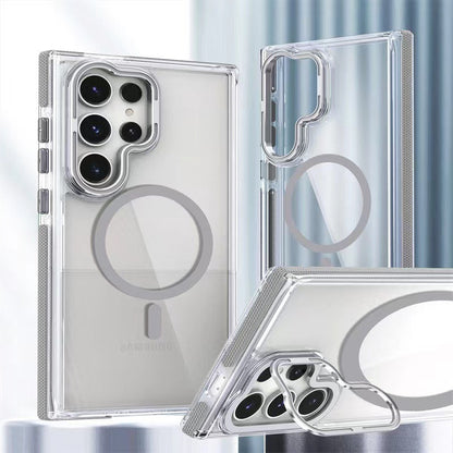 Two-color Xuncai For S25 ULTRA Phone Case Colorful Hardware Magnetic Suction