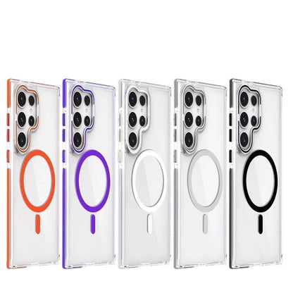 Two-color Xuncai For S25 ULTRA Phone Case Colorful Hardware Magnetic Suction