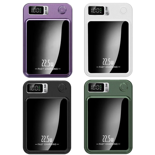 1Pc 2 In 1 Magnetic Wireless Power Bank 10000mAh PD20W Fast Charger MagSafe Wireless Power Bank Fit For IOS Phones IOS Phone 17 Series And More - Hifi Wireless