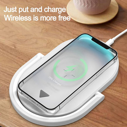 3 In 1 Foldable Wireless Charger Night Light Wireless Charging Station Stonego LED Reading Table Lamp 15W Fast Charging Light - Hifi Wireless