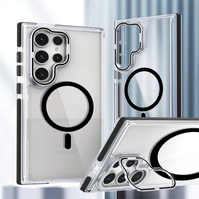 Two-color Xuncai For S25 ULTRA Phone Case Colorful Hardware Magnetic Suction