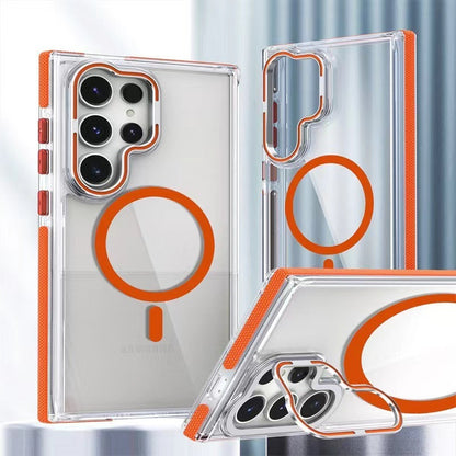 Two-color Xuncai For S25 ULTRA Phone Case Colorful Hardware Magnetic Suction