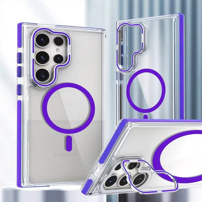 Two-color Xuncai For S25 ULTRA Phone Case Colorful Hardware Magnetic Suction