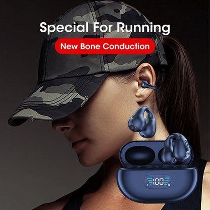 Bone Conduction Headphones TWS Earbuds Ear Clip Bluetooth 5.3 Touch Wireless Earphone In - Ear Bass HIFI Sports Headset - Hifi Wireless
