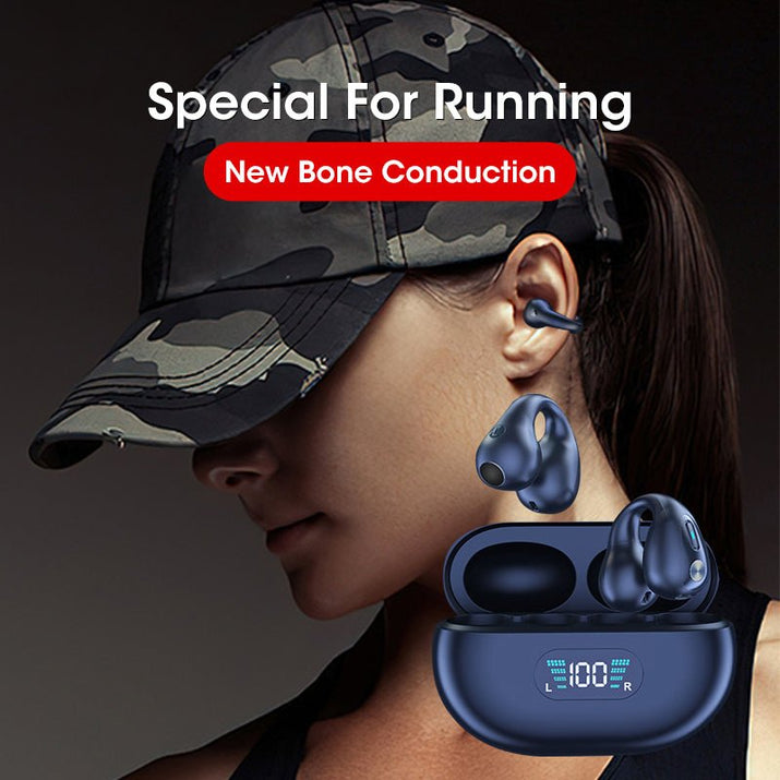 Bone Conduction Headphones TWS Earbuds Ear Clip Bluetooth 5.3 Touch Wireless Earphone In - Ear Bass HIFI Sports Headset - Hifi Wireless