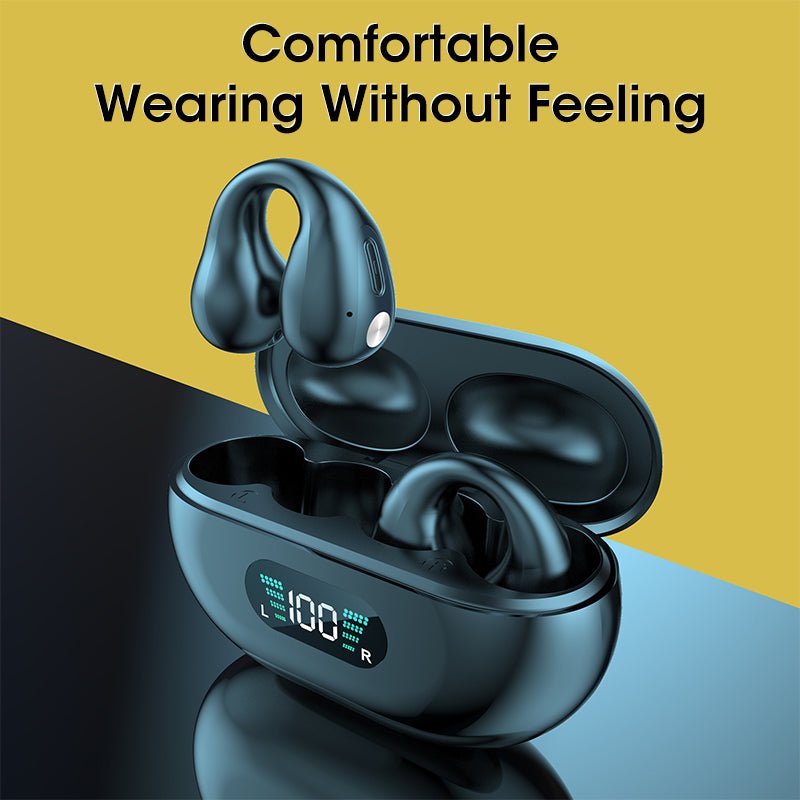 Bone Conduction Headphones TWS Earbuds Ear Clip Bluetooth 5.3 Touch Wireless Earphone In - Ear Bass HIFI Sports Headset - Hifi Wireless