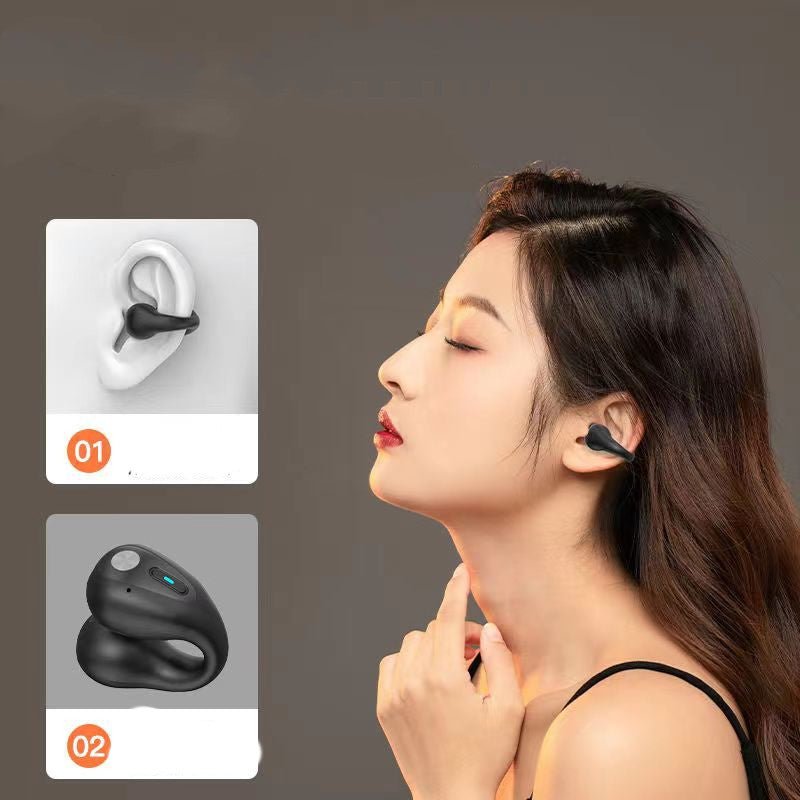 Bone Conduction Headphones TWS Earbuds Ear Clip Bluetooth 5.3 Touch Wireless Earphone In - Ear Bass HIFI Sports Headset - Hifi Wireless