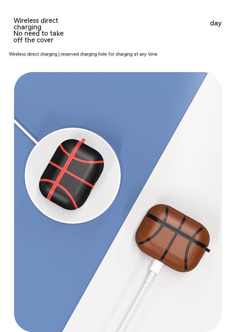 Basketball Headphone Case Handmade Leather