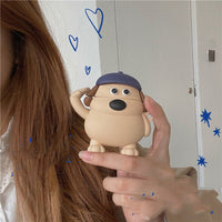 Saluting Hat Dog Protective Sleeve Cartoon Headphone Case - Hifi Wireless