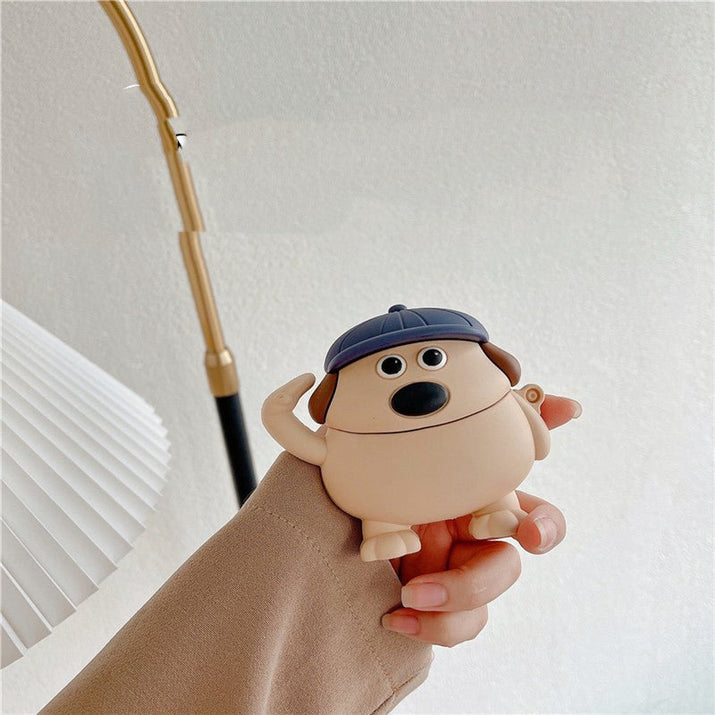 Saluting Hat Dog Protective Sleeve Cartoon Headphone Case - Hifi Wireless