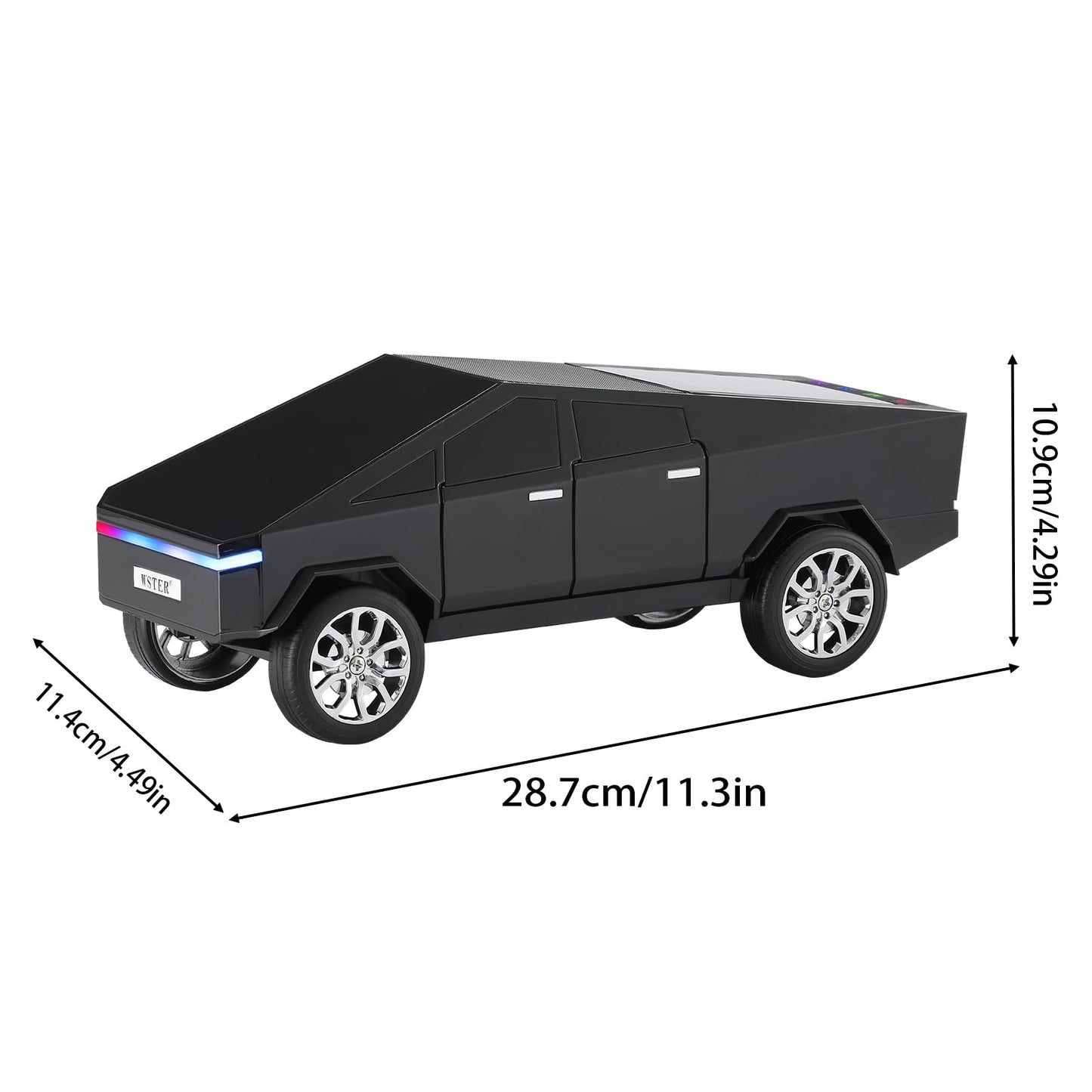 WS - 580 Bluetooth Pickup Truck Portable Speaker With Display, High - definition Sound, TWS Pairing, FM Radio, Built - in Microphone For Hands - free Calls, A Surprising Gift For Car Enthusiasts - Hifi Wireless